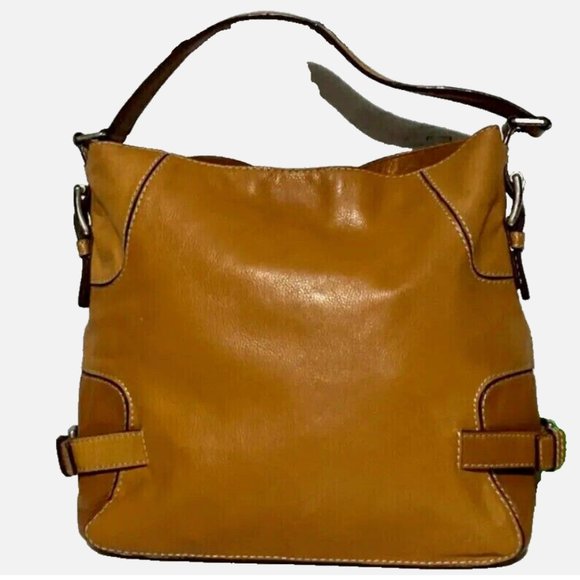 Michael Kors Hobo Slouch Shoulder Tote Bag Cognac Leather & Nickel Medium NEW - Picture 1 of 10